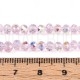 Fiada Cristal Facetado 4mm - Rosa AB Color - Efeito Asa de Borboleta Fiada Cristal Facetado 4mm - Rosa AB Color - Efeito Asa de Borboleta