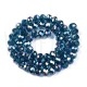 Fiada de Contas de Cristal Rondelle Facetadas Azul Petróleo 8x6mm AB – 40cm Fiada de Contas de Cristal Rondelle Facetadas Azul Petróleo 8x6mm AB – 40cm